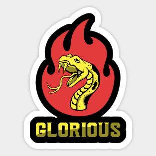 Snake in Fire Sticker